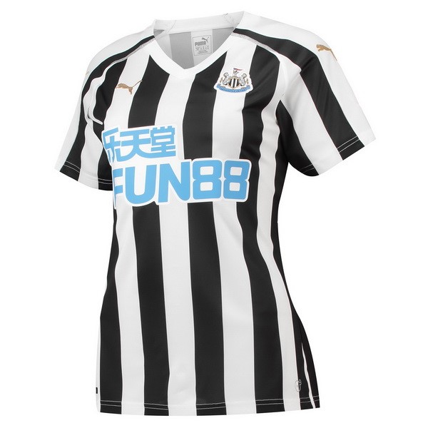 Camiseta Newcastle United Primera equipación Mujer 2018-2019 Blanco Negro
